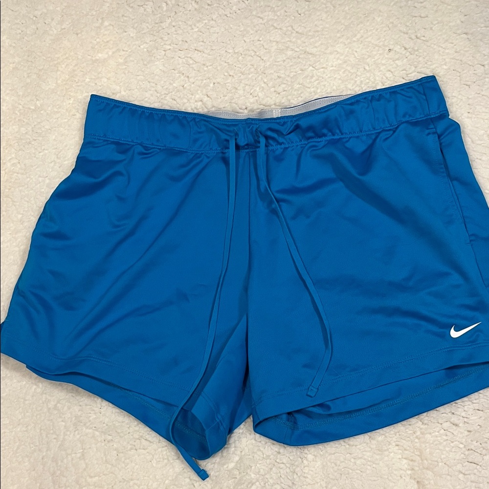 Nike Women's Teal-Blue Athletic Shorts
